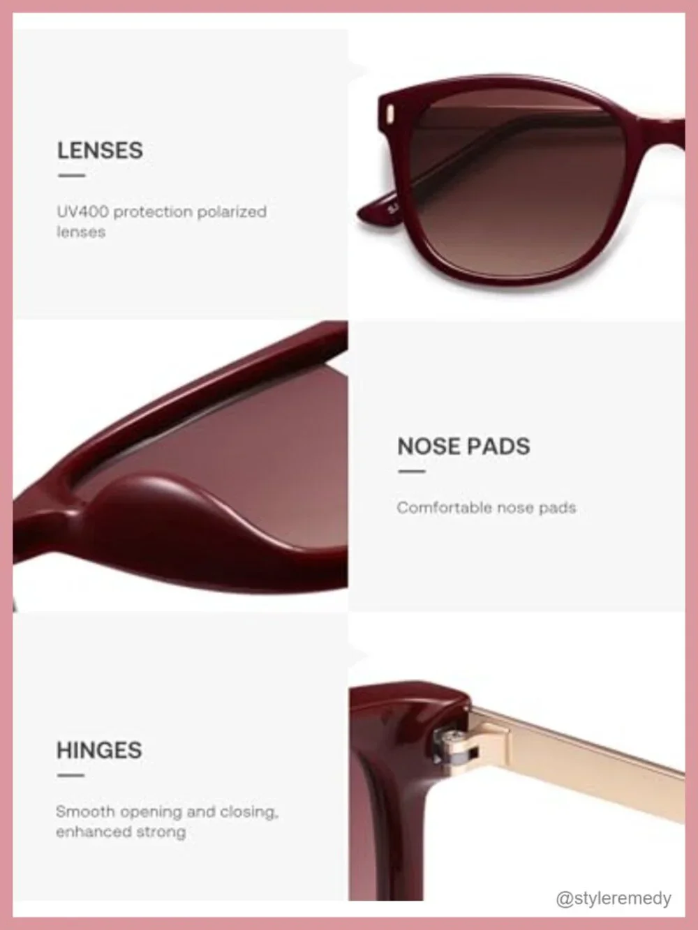 Classic Oversized Square Polarized Sunglasses UV400